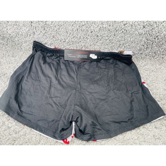 Santas Treasures 2pk Womens Sleep Boxer Shorts Gray Dogs & Black Size XLarge - Picture 9 of 10